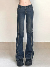 Vintage-Schlagjeans mit Streifen im Panel-Stil